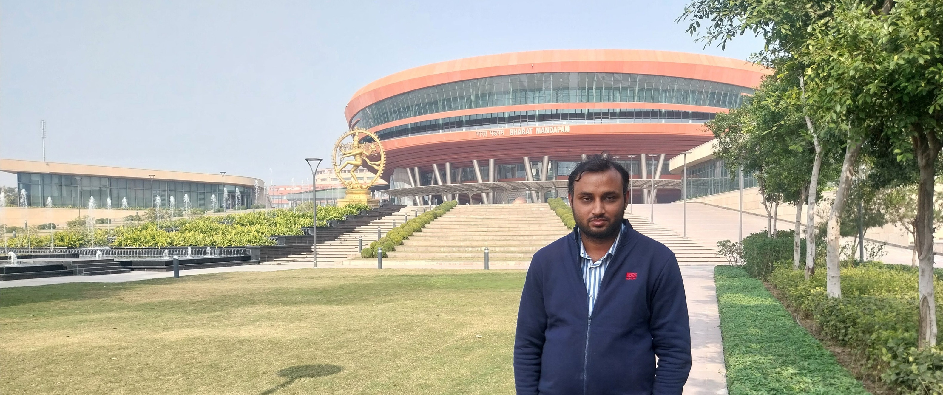 Shouvik at Bharat Mandapam in New Delhi