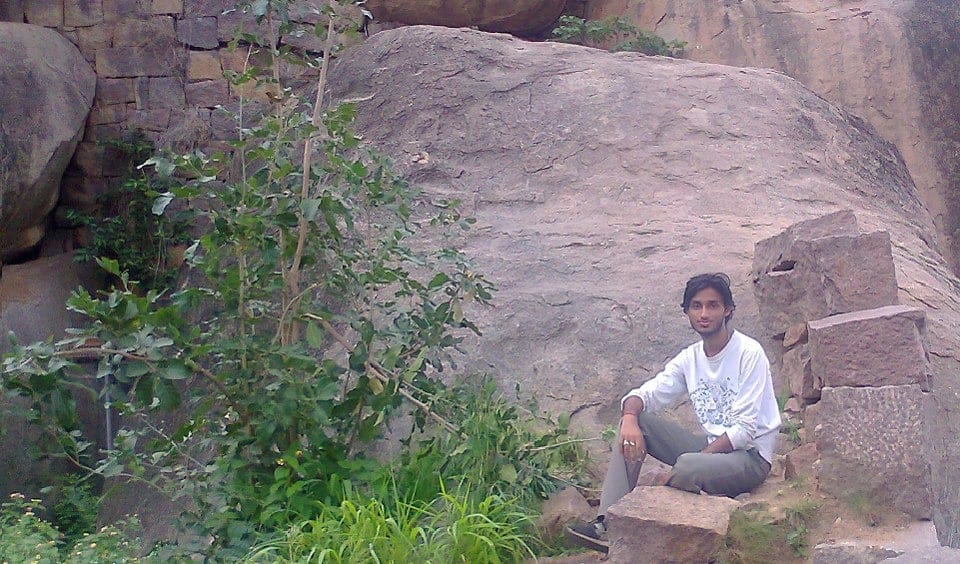 Shouvik at Golconda fort in Hyderabad