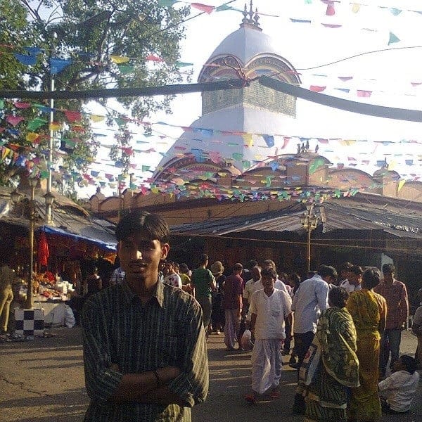 Shouvik at Kalighat temple in Kolkata