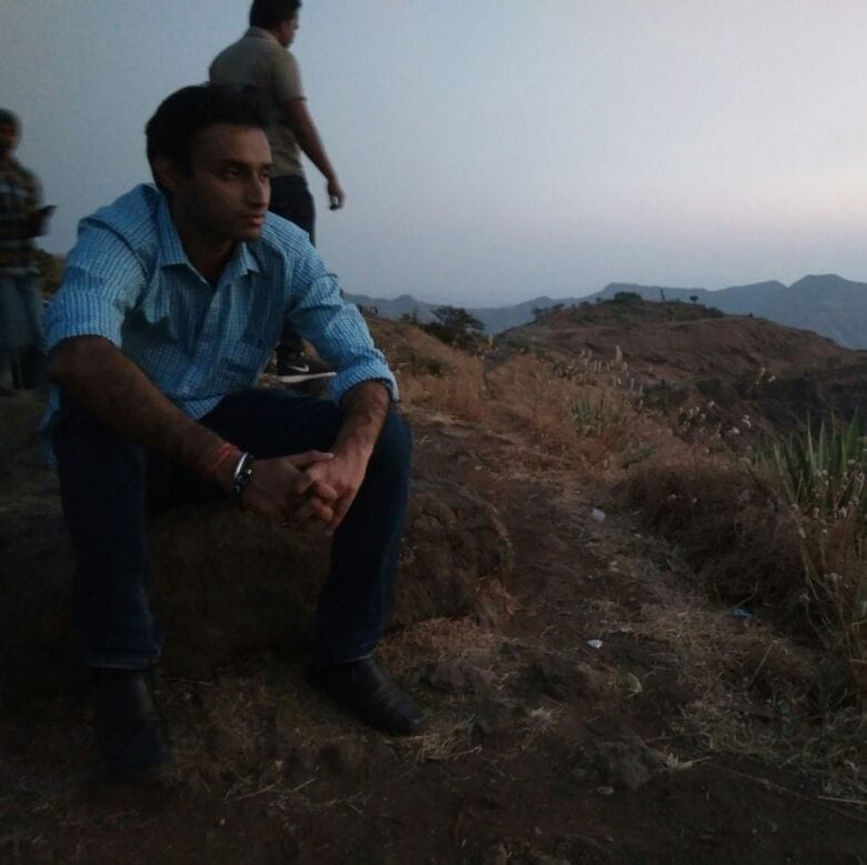 Shouvik at Sinhagad fort in Pune